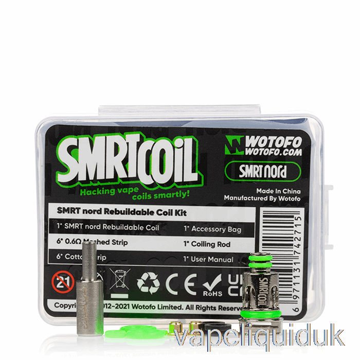 Wotofo SMRT Rebuildable Coil Kit [NORD] Rebuildable Coil Kit Vape Liquid